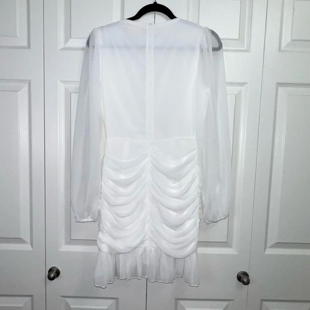Showpo White Long Sleeve Dress‎